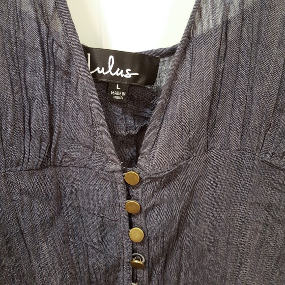 NWT Lulu's Catamaran Denim Blue Tank Top - Picture 4 of 8